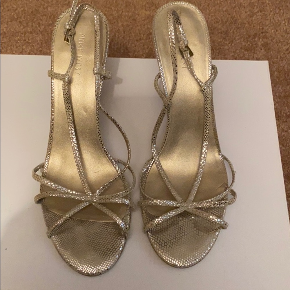 Nine West DayGlow metallic heels